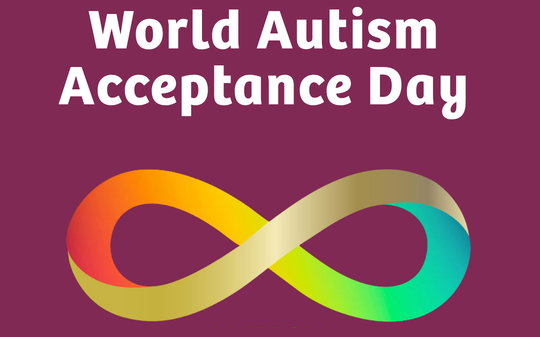 World Autism Acceptance Day - rainbow infinity symbol