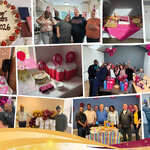 Collage of photos from the 20th anniversary celebrations across Dignus Group homes
